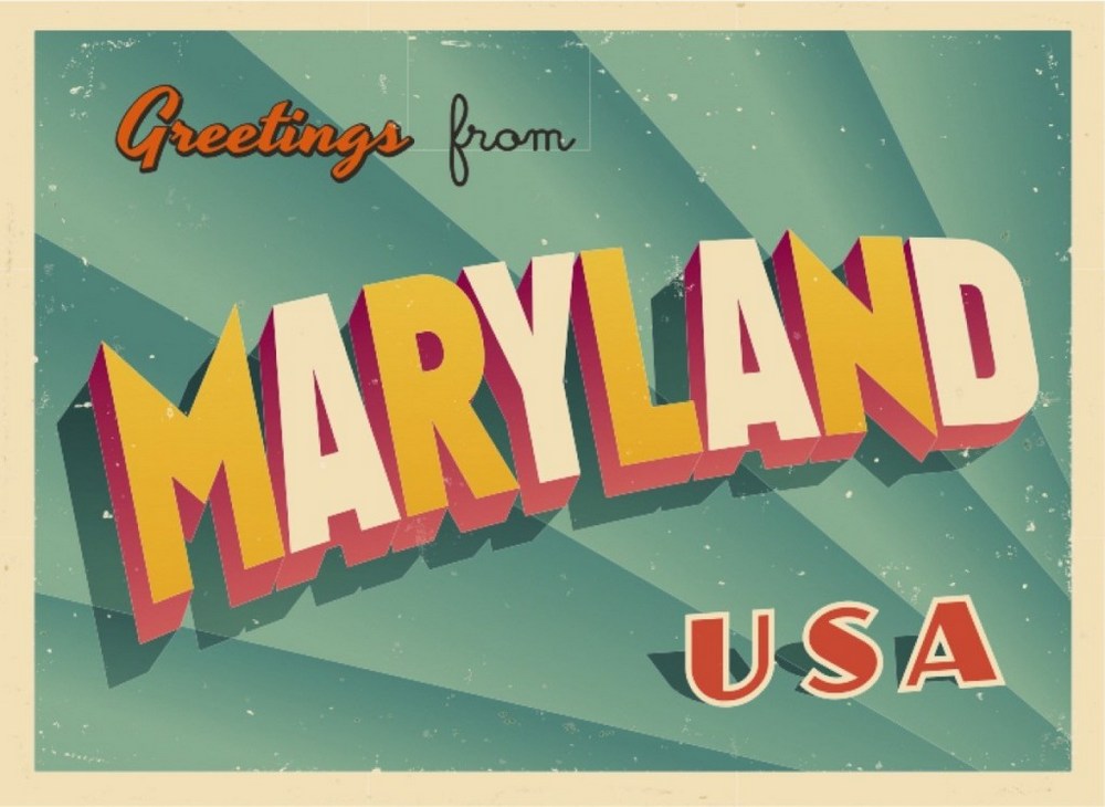 maryland postcard famous state statues